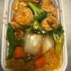 Best C6. Shrimp with Mixed Vegetable Combo Platter in Grandville, MI